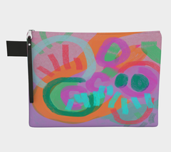 Original Abstract Art Canvas Purse Handbag Clutch Bag Wristlet Cosmetics Bag - £35.59 GBP