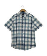 Marmot Shirt Mens Large Blue Plaid Button Up Performance Outdoors Lightw... - $34.71 CAD