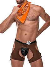 Cocky Cowboy Male Power Costume 4 Piece Outfit - £26.45 GBP