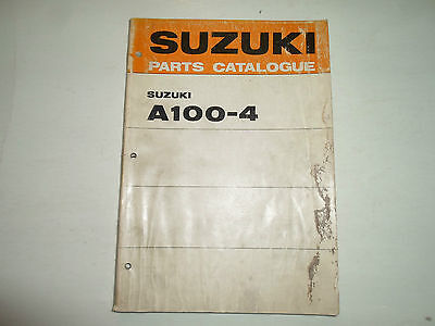 1971 Suzuki A1004 A100-4 Parties Catalogue Manuel Eau Endommagé Vitrail ... - $29.95