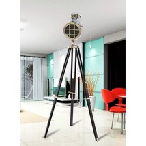 Designer Studio Floor Lamp Nautical Spotlight Searchlight With Wood Tripod Stand - £140.77 GBP