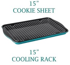 Pioneer Woman ~ Kitchen Bakeware ~ 15&quot; Cookie Sheet &amp; 15&quot; Cooling Rack ~... - $40.00