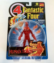 NEW Hasbro F0351 Fantastic Four 4 Retro Marvel Legends HUMAN TORCH 6&quot; Figure - £28.52 GBP