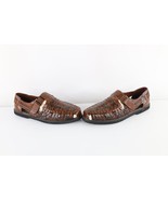 Deadstock Vintage 70s Streetwear Mens 12 3E Braided Leather Strap Sandal... - $118.75