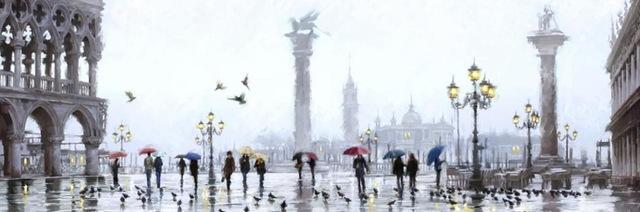 HQ Canvas Print Abstract Venice City of Water Oil Painting on Canvas Resort Item image 2