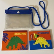 Vintage Sanrio 1987 Stegosaurus Dinosaur Colored Pencils Notepad &amp; Case Set - £30.83 GBP