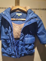Ted Baker Parka Blue Coat Fleece Lined Storm Cuffs Size 18-24m Winter Coat Boys - £11.58 GBP