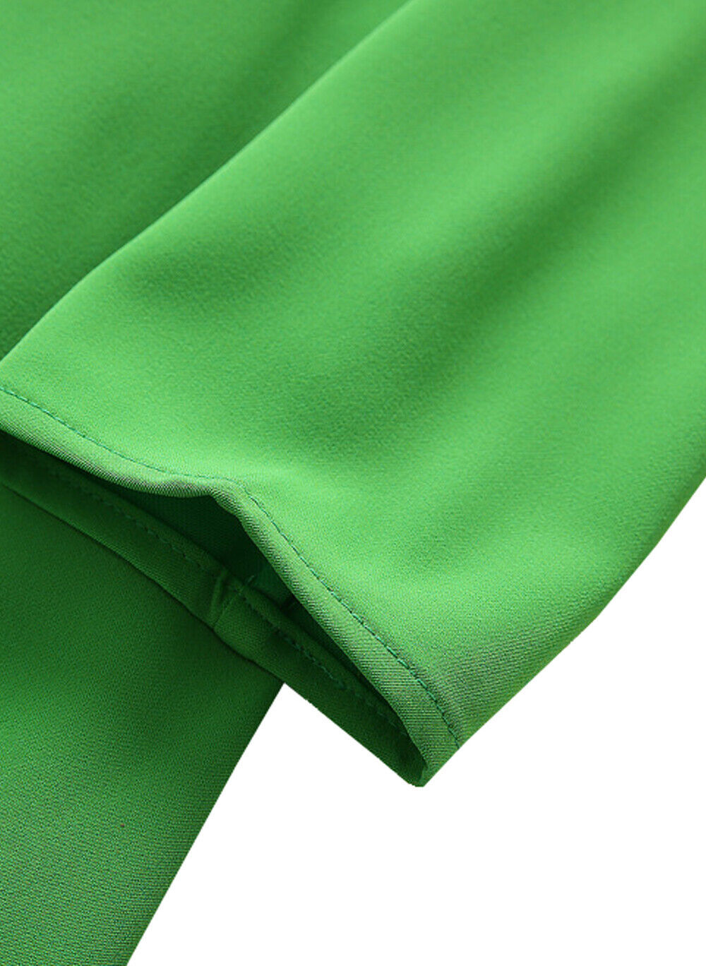 Kate Middleton Inspired Green Belted High Neck Zip Front Fit-&-Flare Coat Dress Item image 10