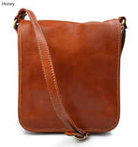 Mens shoulder leather bag honey shoulder bag genuine leather messenger crossbody - £101.63 GBP