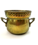 Brass Planter / Pot Ornate Taiwan Interpur 5&quot; - $17.00