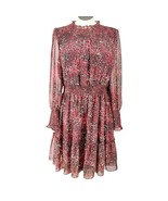 Just Taylor Womens Size 16 Dress Floral Burgundy Long Sleeve Lined Modest - $30.69