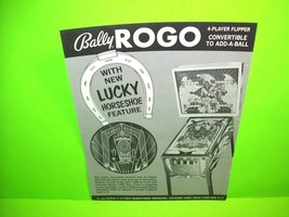 Rogo 1970s Pinball Machine Black &amp; White Pull Out Trade Magazine Print Ad Retro - £7.24 GBP