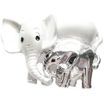 Danecraft Silver-Plated Mother Mom and Baby Elephant Pin Brooch - £7.69 GBP