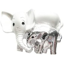 Danecraft Silver-Plated Mother Mom and Baby Elephant Pin Brooch - $9.85