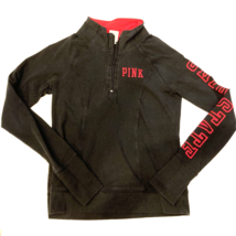 PINK Victoria Secret x 5th &amp; Ocean Pullover Womens Small Black Red Ohio ... - £22.49 GBP