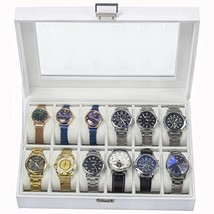 Watch Box 12 Slot Case Real Glass Organizer Watch Case + Removable Watch Pillow - £30.15 GBP