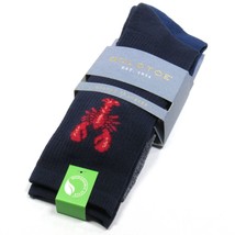 Gold Toe Men&#39;s Nautical Ribbed Socks Lobster &amp; Color Block 2-Pack Navy C... - £11.75 GBP