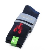 Gold Toe Men&#39;s Nautical Ribbed Socks Lobster &amp; Color Block 2-Pack Navy C... - £11.72 GBP