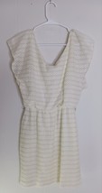 Jodi Christopher Cream Silver Crochet Lined Dress Women&#39;s Size S - $364.37 MXN