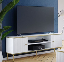 Maison White And Gold TV Unit - £340.40 GBP