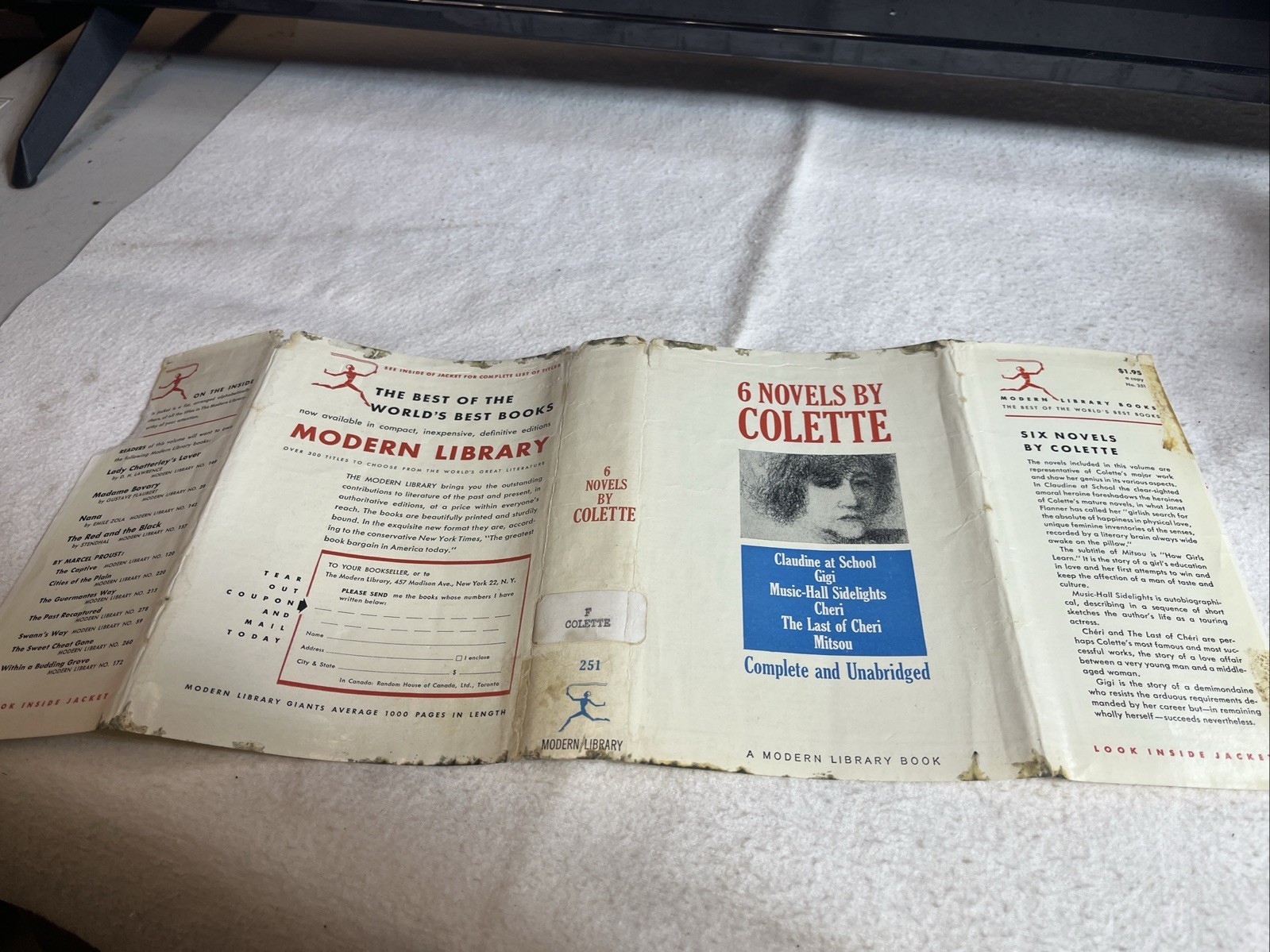 Six Novels By Colette [First Printing / 1960 Modern Library Ed. Dust Jac... - $8.00