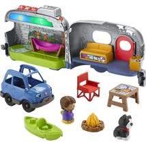 Fisher-Price Little People Light-Up Learning Camper, 2-in-1 Vehicle and ... - $39.99
