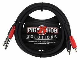 Pig Hog - PD-R1403 - Dual RCA Male to Dual 1/4&quot; Mono Male Cable - 3 ft. - £8.75 GBP