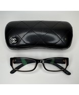 Chanel Reading Glasses Quilted Black Leather Frames Stitched W Case - $493.22 CAD