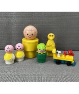 Vintage Fisher Price Little People Lot Figures Babies Big Bird Snoopy Train - $690.61 MXN