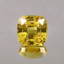 AAA 10x10 MM Natural Flawless Ceylon Yellow Sapphire Loose Cushion Gemstone Cut - £56.11 GBP