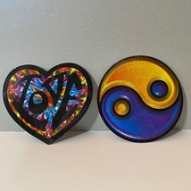 Vintage Love Heart Yin Yang Shiny Vending Machine Stickers - £9.55 GBP