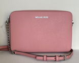 New Michael Kors Jet Set Item Large Zip Chain Crossbody Primrose - $66.41