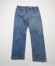Vtg 90s Levis 505 Orange Tab Mens 38x32 Distressed Straight Leg Denim Jeans USA - £70.04 GBP