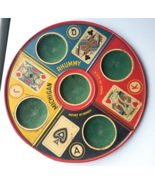 Vintage 1930s Lithographed Metal Michigan Rhummy Board  Game Tray - £94.83 GBP