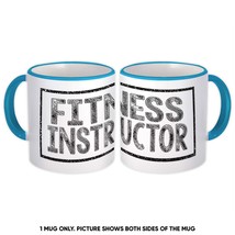 For Best Fitness Instructor : Gift Mug Trainer Birthday Coach Retro Art Print Sp - £12.75 GBP