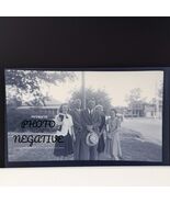 vintage photo negative Family Posing For Photo 1930s 1940s - $12.59 CAD