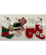 Cracker Barrel Lot of 4 Christmas Silverware Gift Card Holders - $18.94 CAD