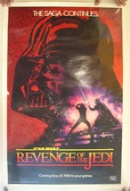 Star Wars Poster Revenge Of The Jedi Saga Continues Movie May 25 1983 Or... - $2,256.61