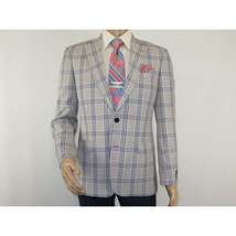 Men Sport Coat by Berlusconi Turkey Italian Wool Super 180's #671-13 Gray Blue image 5