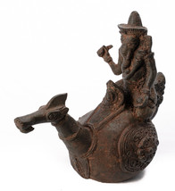 Antik Khmer Stil Ganesha Statue Reiten Ein Vogel Oder Drachen - 20cm/20.3cm - £400.78 GBP