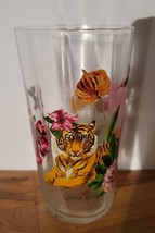 Anthropologie Nathalie Lete Tropical Juice Glass Tiger Jungle Floral - £27.60 GBP