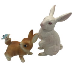Vintage Napcoware Easter Rabbit Figurines Lot of 2 Japan - $28.49