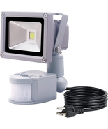 HANNAHONG 10W LED Motion Sensor Flood Light Plug In,Pir Induction Lamp,D... - $29.91