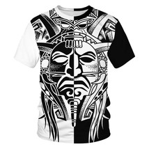 Indian Style 3D Printed T Shirts Summer Tops Short Sleeve Fashion Casual... - £11.01 GBP