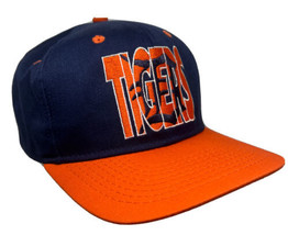 Detroit Tigers Hat Cap Orange Logo &amp; Bill Blue Snapback #1 Apparel MLB Baseball - $29.69