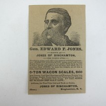 Victorian Trade Card General Edward F Jones Civil War Wagon Scales Calen... - $24.99