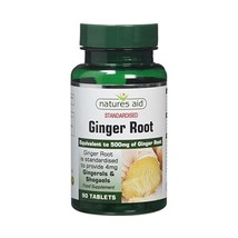 Natures Aid Ginger Tablets 500mg Pack of 90  - $23.70 CAD