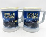 x2 The Polar Express Train Engine Mug Cup Believe 3D Christmas Warner Br... - £21.96 GBP