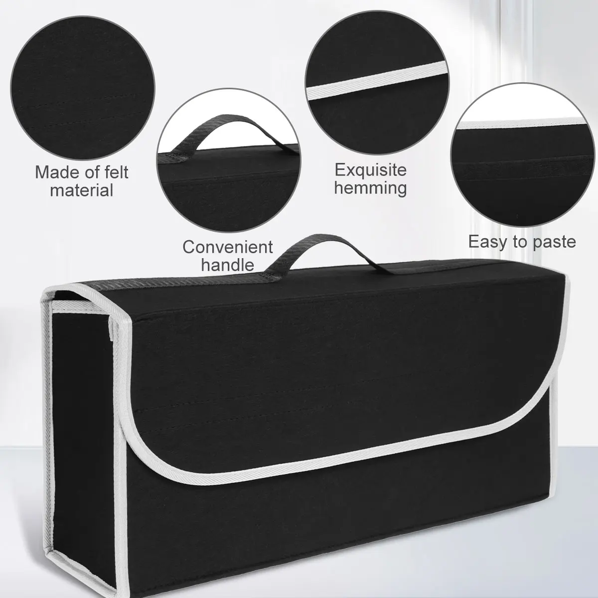 Auto Handbag Holder Blanket Lightweight Car Trunk Storage Box Soft Woolen Felt - £13.34 GBP+