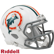 * Sale * Miami Dolphins 1972 Throwback Speed Mini Nfl Football Helmet Riddell! - £26.11 GBP